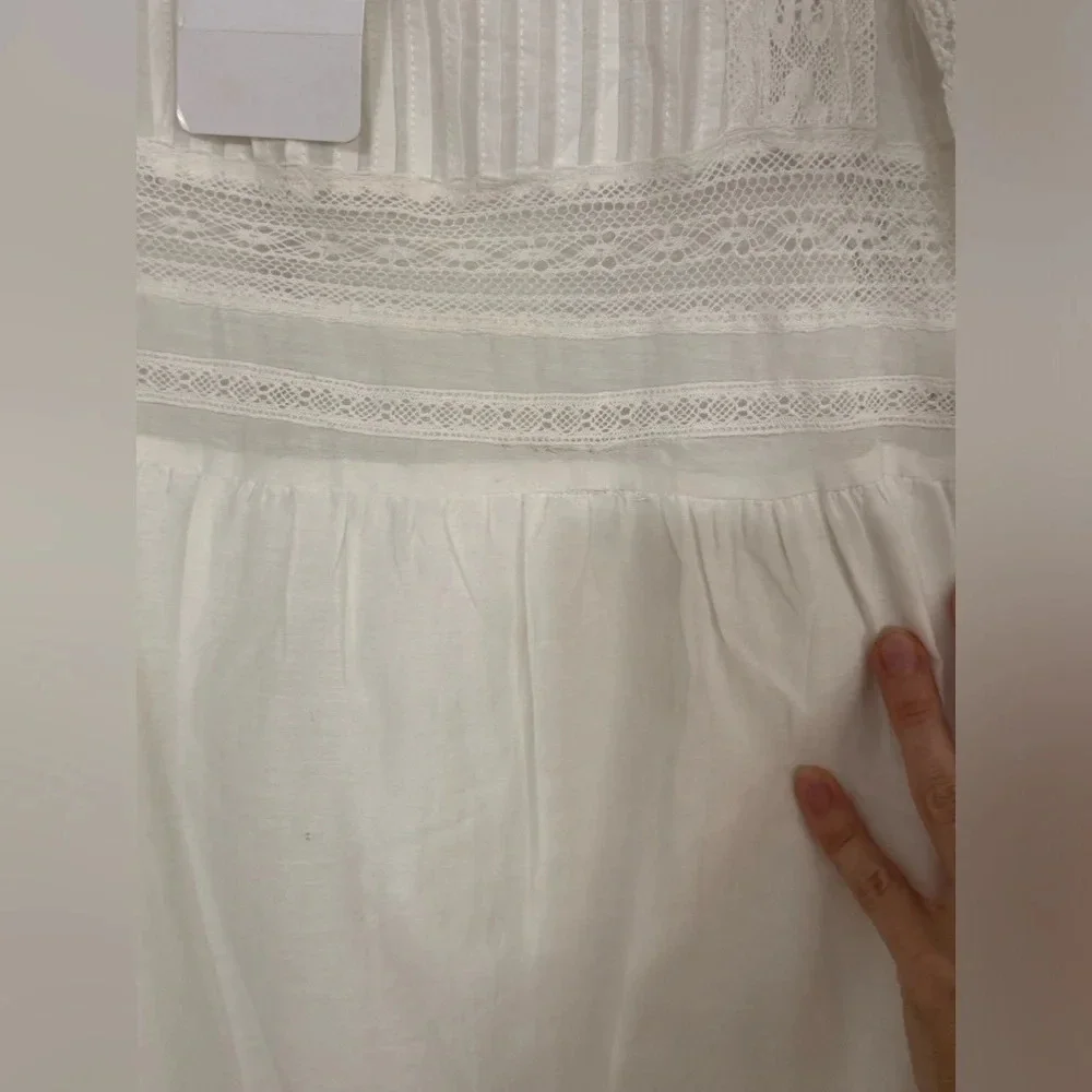 Zadig & Voltaire Lace Trimmed High Waist Dress - Picture 9 of 11